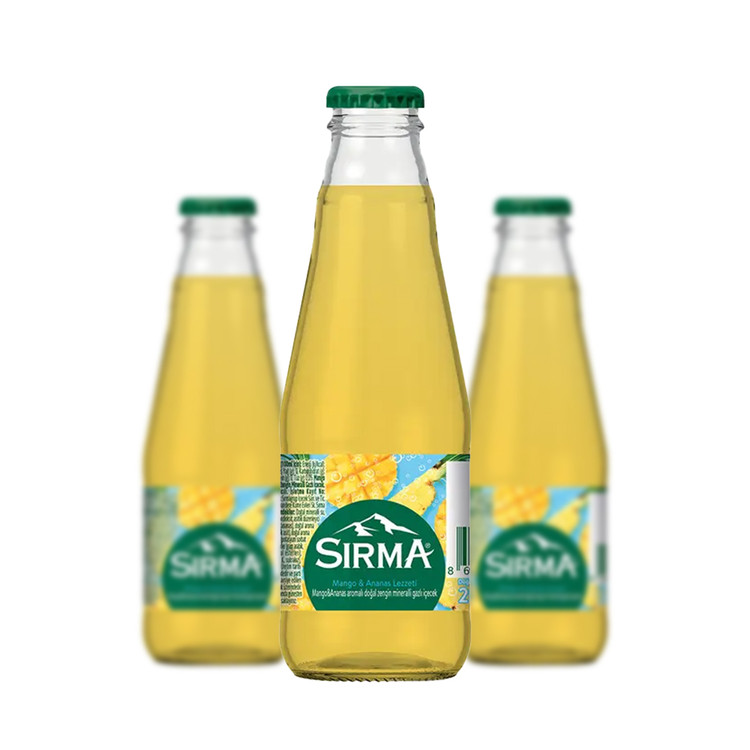 sirma ابمیوه طبیعی گازدار با طعم اناناس سیرما (sirma) 200 میل
