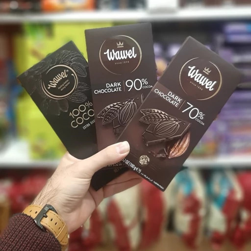 شکلات تلخ ( دارک ) 90 درصد 100 گرم واول – wawel