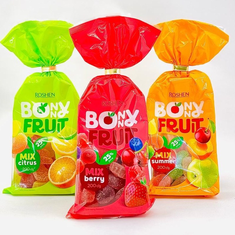 پاستیل خارجی شکری میوه ای روشن Roshen