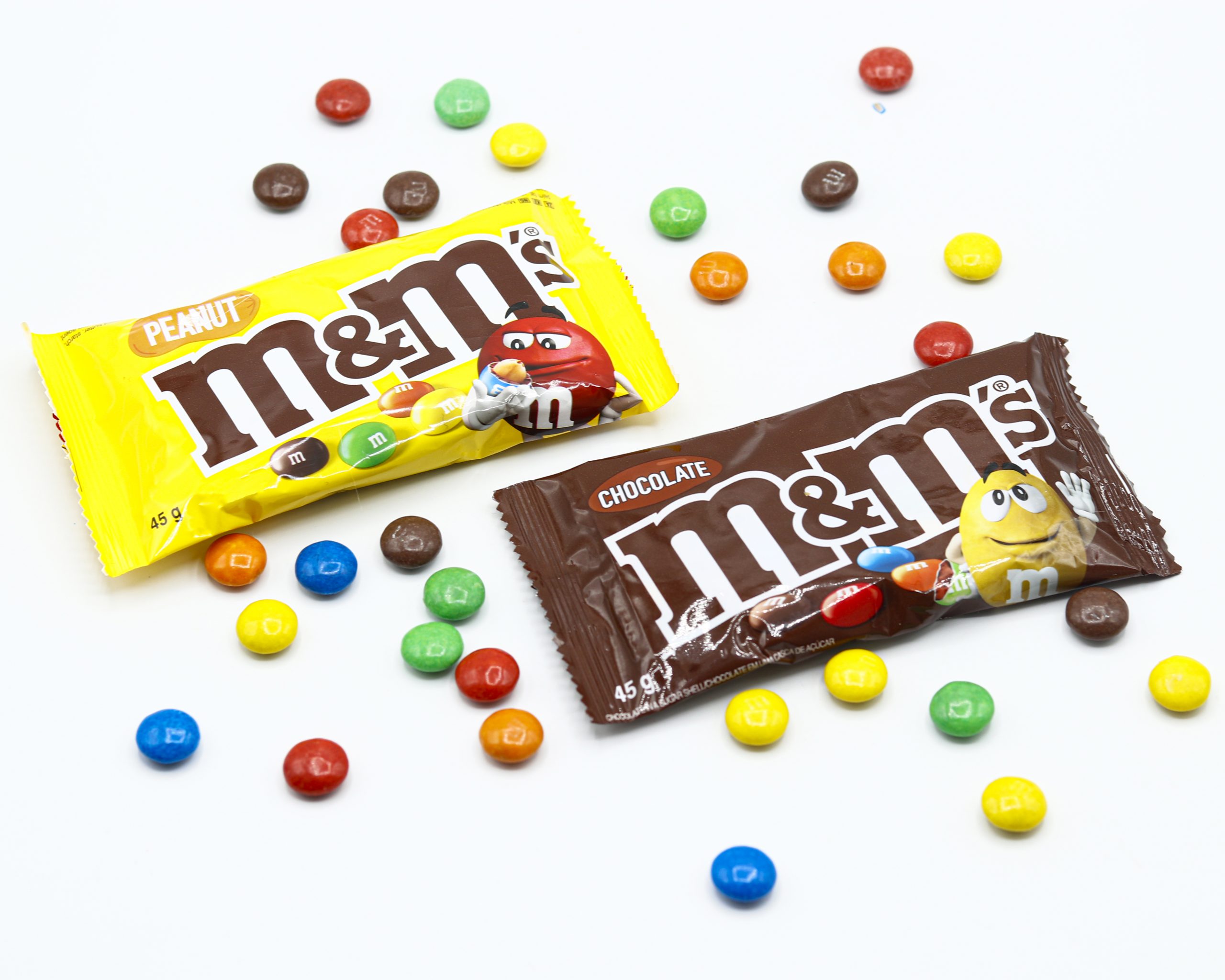 اسمارتیز m&m اصل شکلات وبادام زمینی 45 گرم