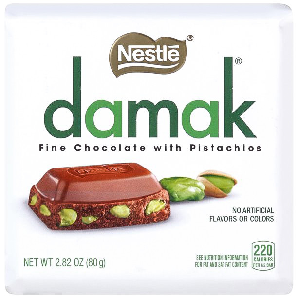 شکلات پسته ای خارجی داماک 60 گرمی