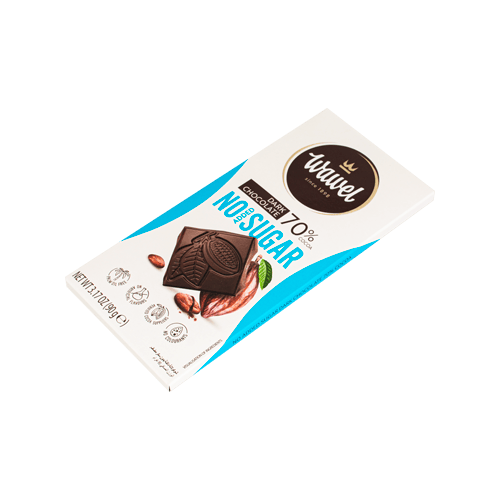 شکلات تخته ای بدون شکر واول دارک 70 درصد