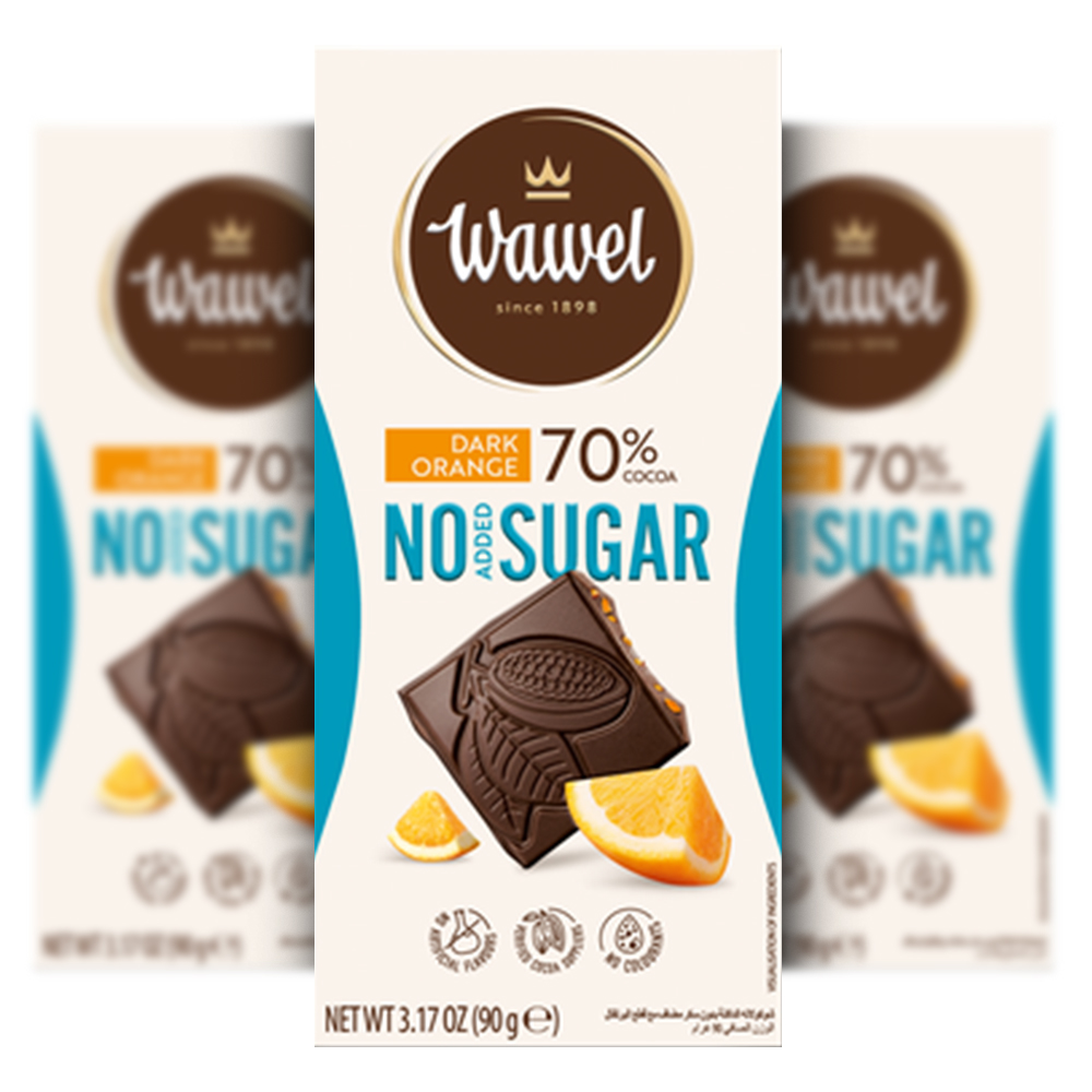 شکلات تخته ای بدون شکر واول دارک پرتقالی