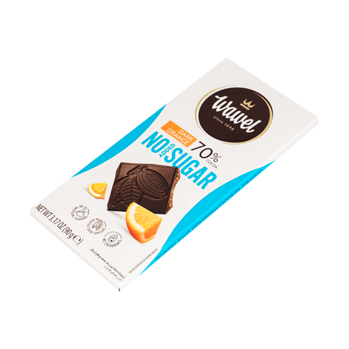 شکلات تخته ای بدون شکر واول دارک پرتقالی