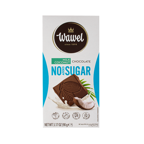 شکلات تخته ای بدون شکر واول شیر و نارگیل