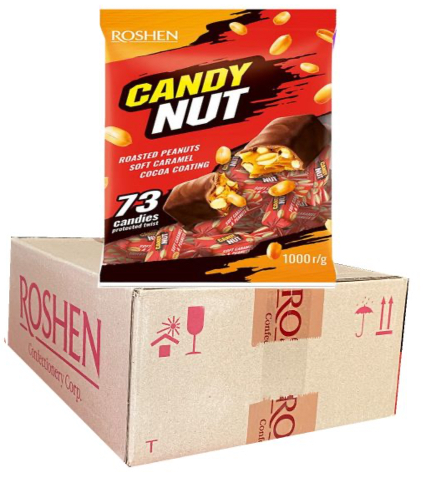 شکلات کندی نات روشن بسته 1 کیلویی کارتن 6 عددی(فروش عمده)