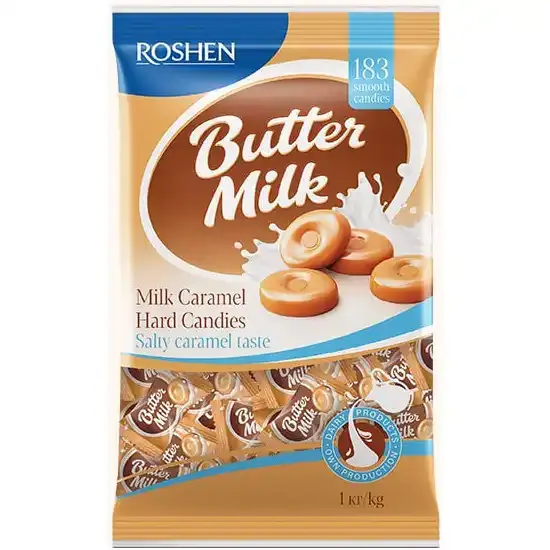 آبنبات شیری کاراملی روشن بسته 1 کیلوگرمی