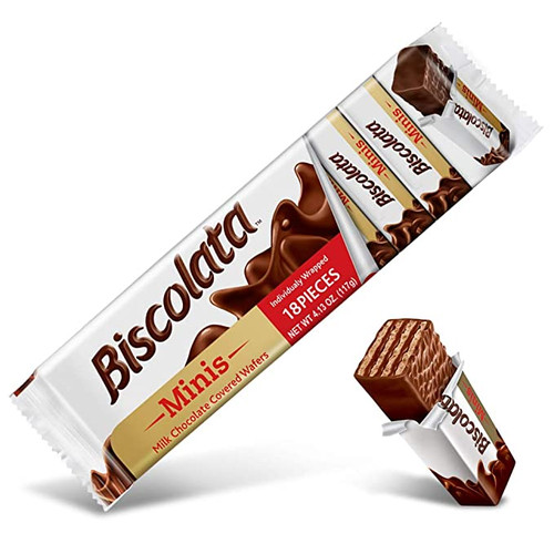 ویفر شکلات شیری بیسکولاتا مینیس Biscolata Minis