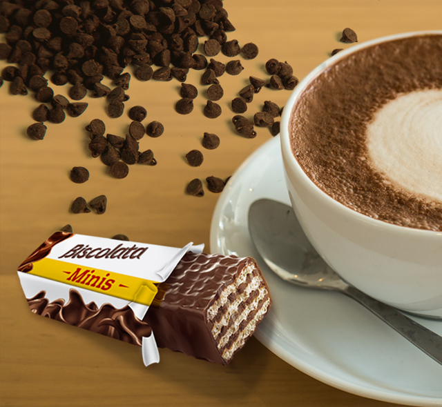 ویفر شکلات شیری بیسکولاتا مینیس Biscolata Minis