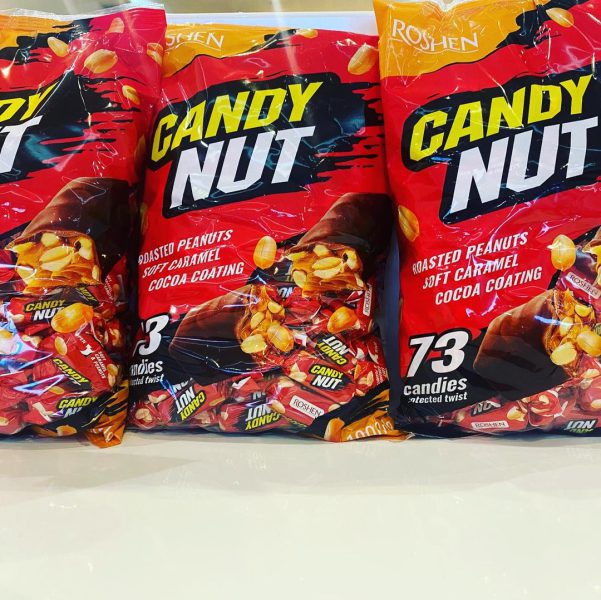 شکلات کندی نات قرمز بادام زمینی روشن Roshen Candy Nut بسته 1 کیلویی
