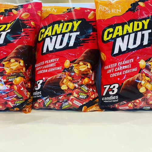 شکلات کندی نات قرمز بادام زمینی روشن Roshen Candy Nut بسته 1 کیلویی