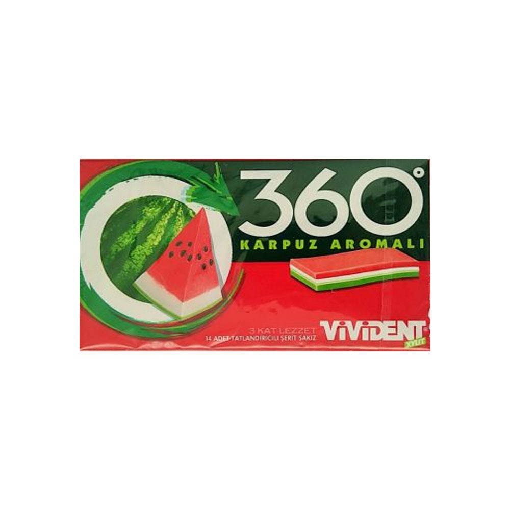 آدامس ویویدنت سه لایه 360 با طعم هندوانه بدون شکر