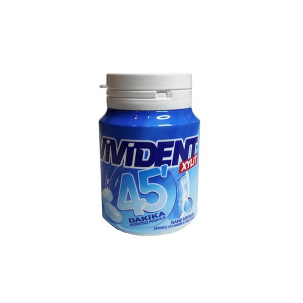 آدامس ویویدنت با طعم نعنا قوطی 45 دقیقه بدون شکر (vivident)